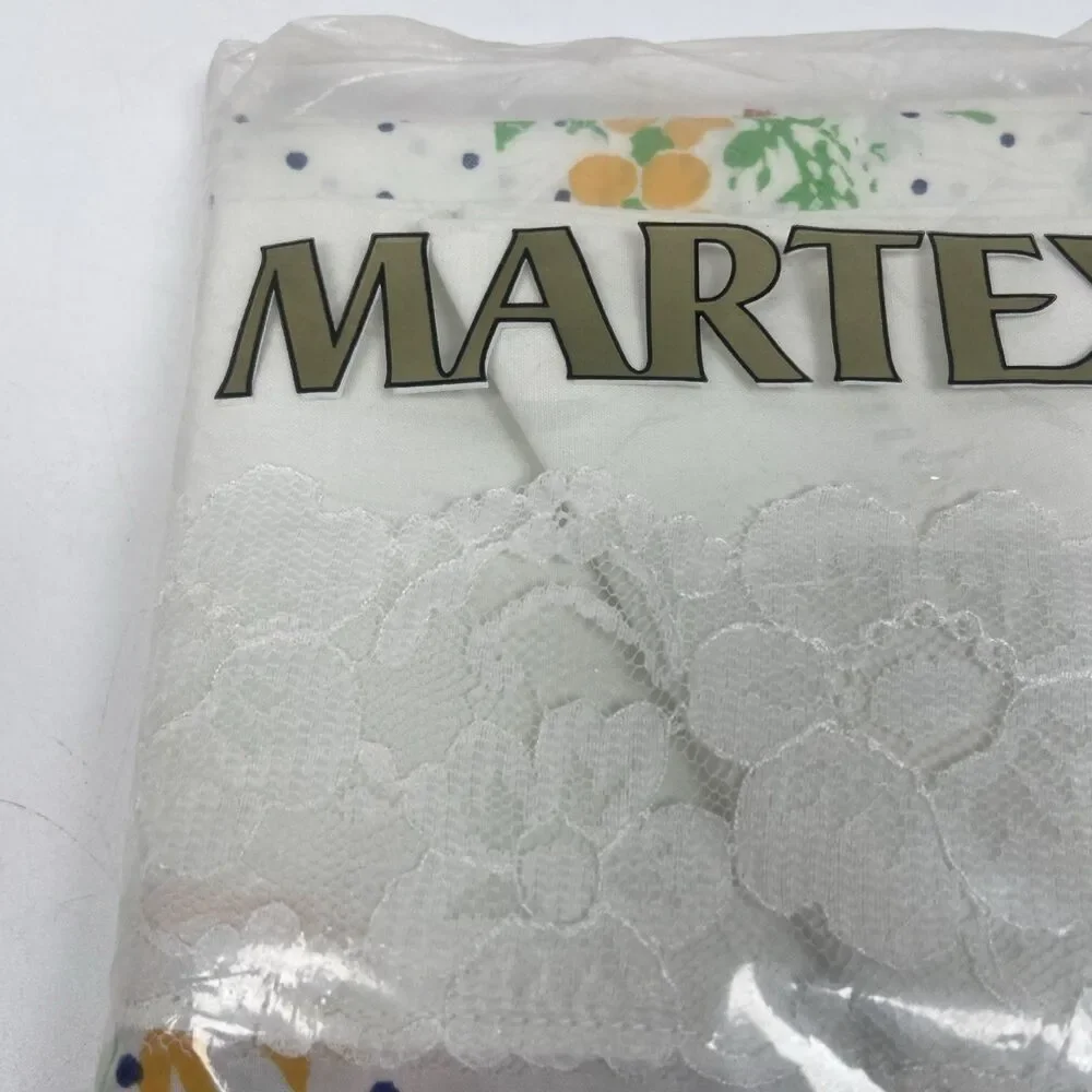 Martex No-Iron Percale Pillowcases Standard 20”x26” Floral/Dot Qty 2 Vintage NOS